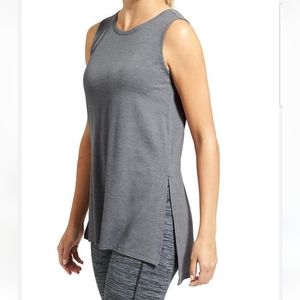 Athleta Side Split Gray Tank Sz XS